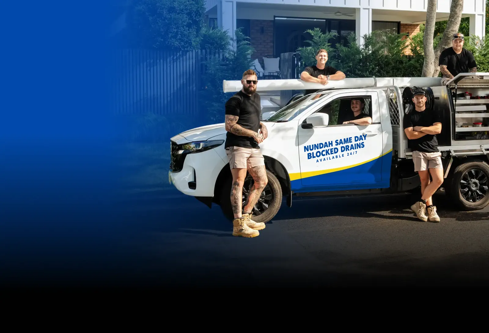 Nundah Same Day Blocked Drains team with the ute